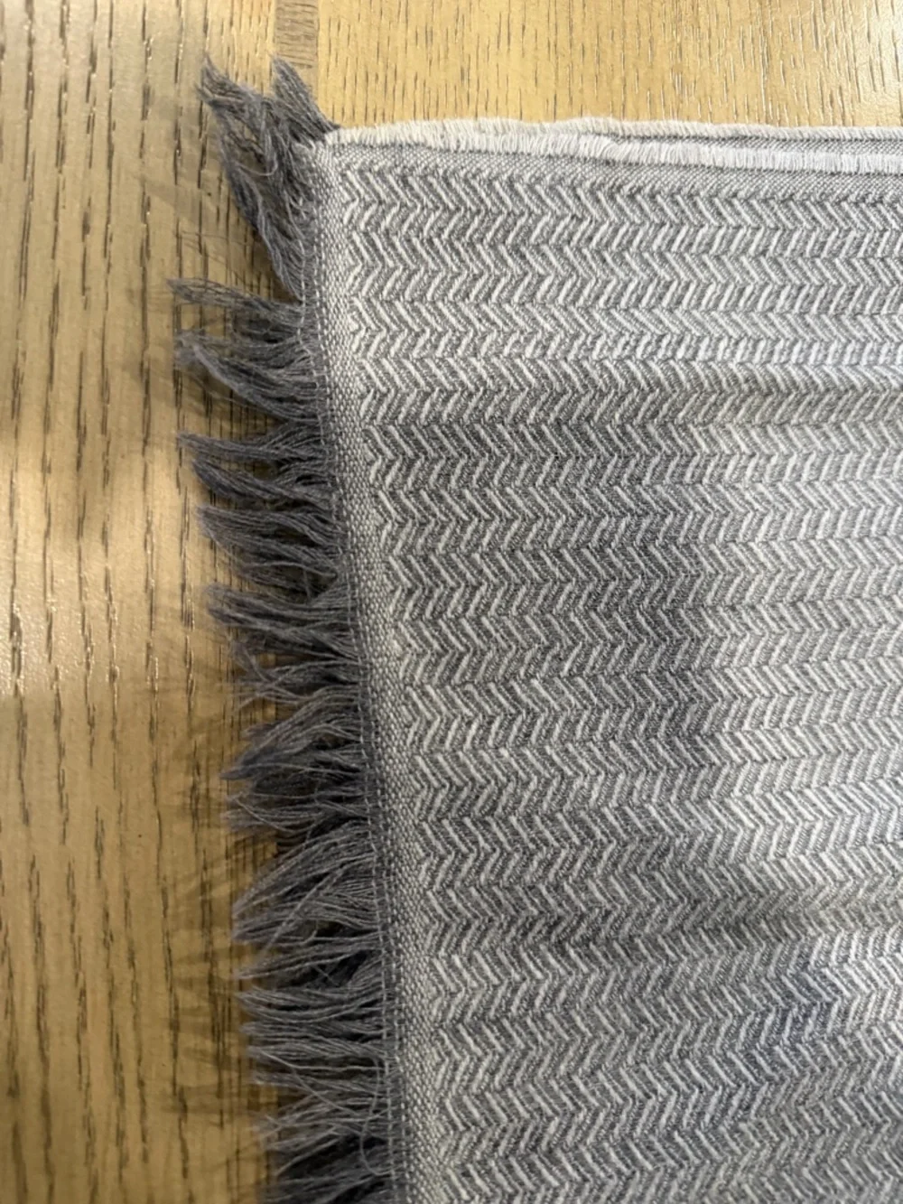Valentino Gray Herringbone Men's Scarf